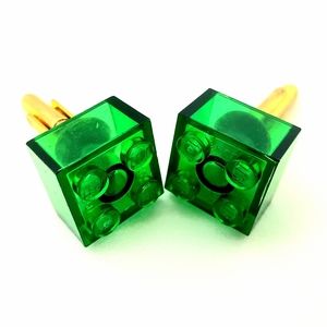 Emerald/Kryptonite Green Lego Block Cufflinks